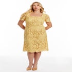 Square-Neck Lace Midi Dress image number 0