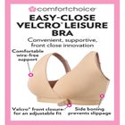 Comfort Choice® Velcro Crossover Wireless Lounge Bra image number null
