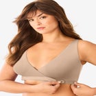 Comfort Choice&reg; Velcro Crossover Wireless Lounge Bra image number null