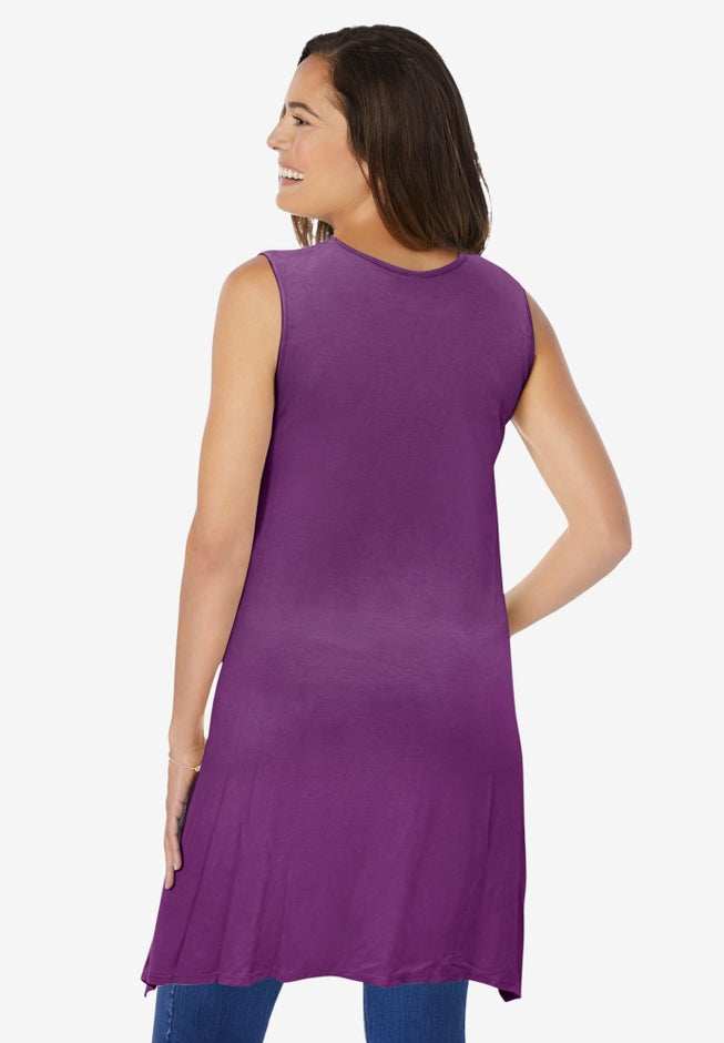 Sleeveless Hanky Hem Tunic image number 1