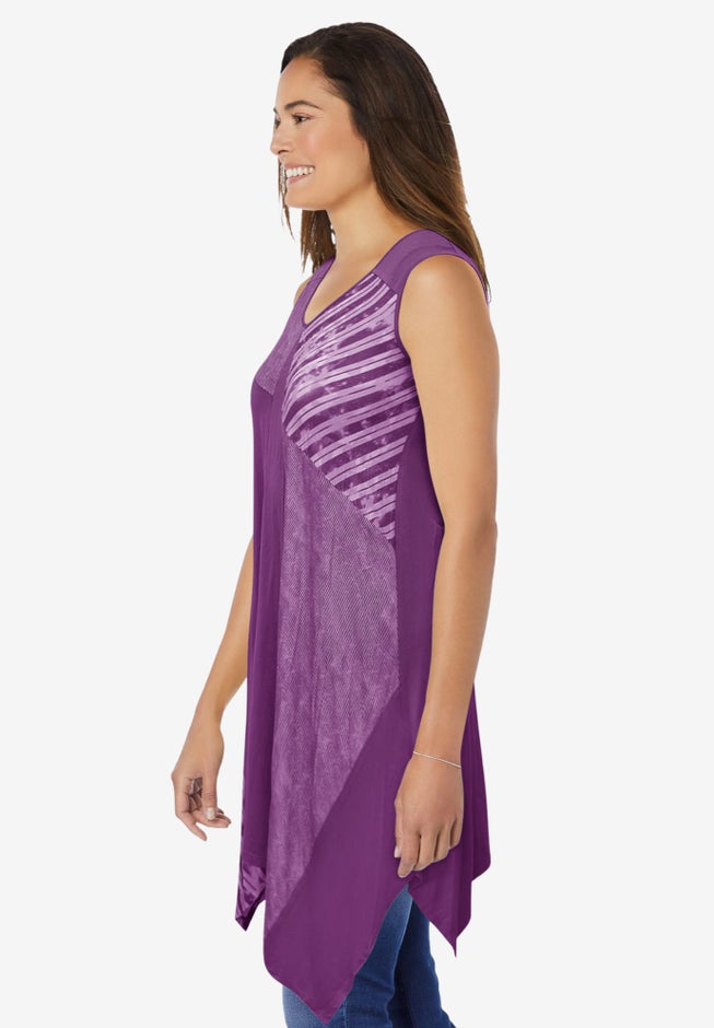 Sleeveless Hanky Hem Tunic image number 2