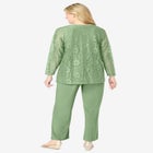 3-piece Lace Jacket/Tank/Pant Set image number null