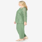 3-piece Lace Jacket/Tank/Pant Set image number null