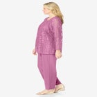 3-piece Lace Jacket/Tank/Pant Set image number null