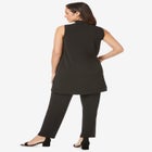 2-Piece Stretch Knit Mockneck Mega Tunic Set image number null