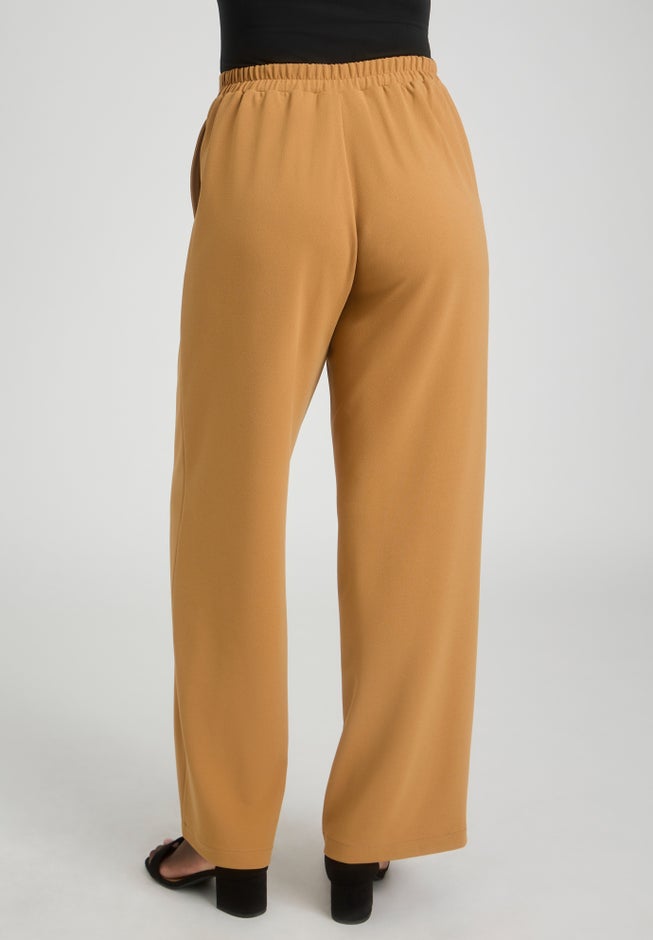 Stretch Knit Crepe Wide Leg Pant image number 2