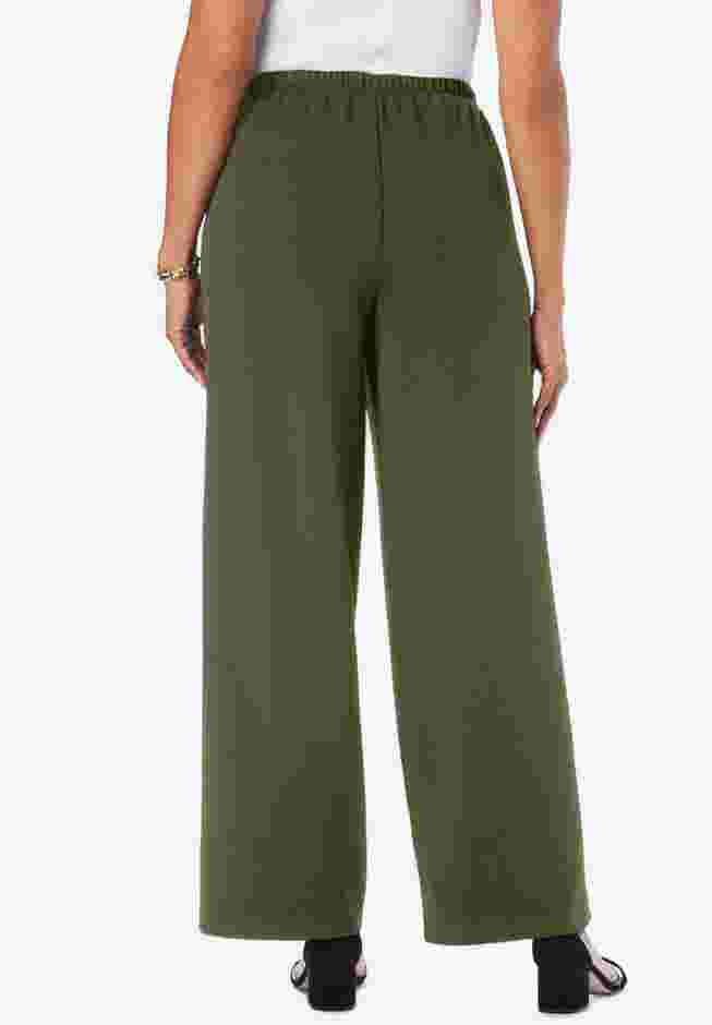 Stretch Knit Crepe Wide Leg Pant image number 1