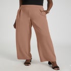 Stretch Knit Crepe Wide Leg Pant image number null
