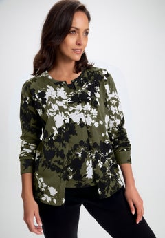 Fine Gauge Button-Front Cardigan