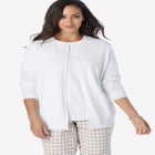 Fine Gauge Button-Front Cardigan image number null