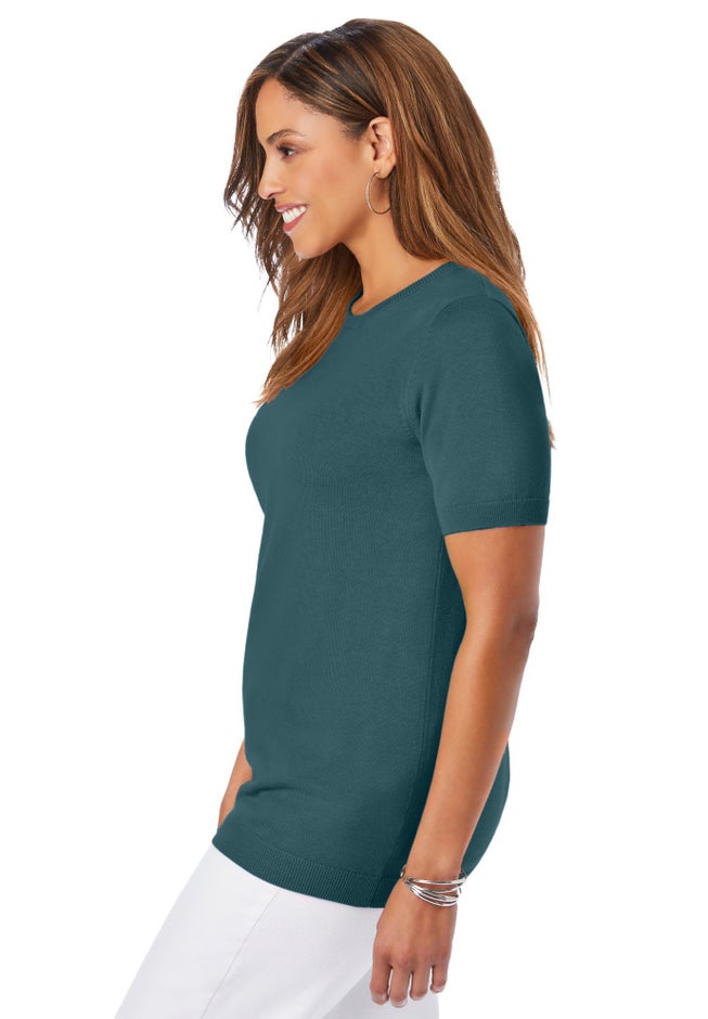 Fine Gauge Crewneck Knit Shell image number 3