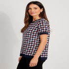 Fine Gauge Crewneck Knit Shell image number null