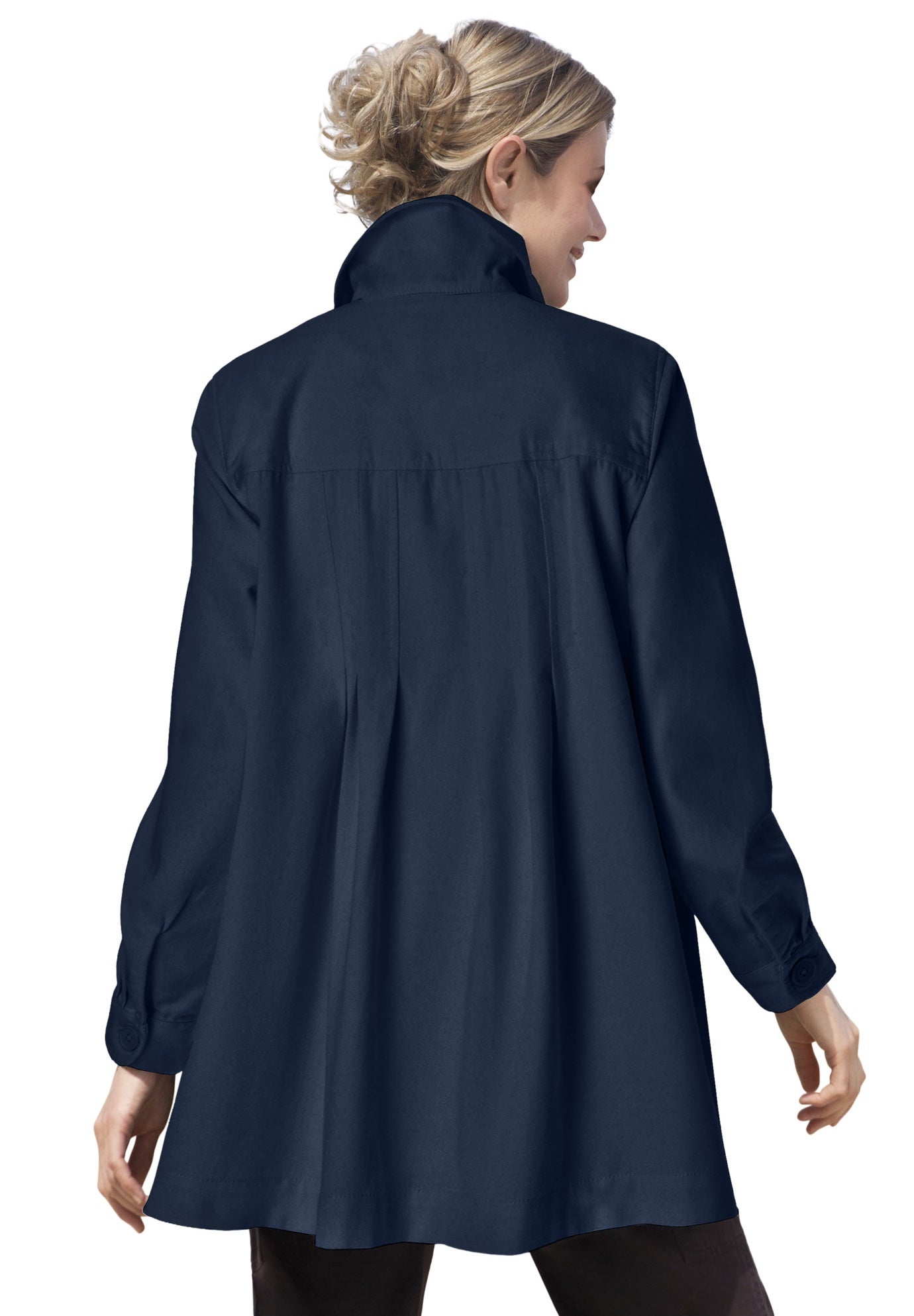 Pleat-Back Denim Jacket image number 1