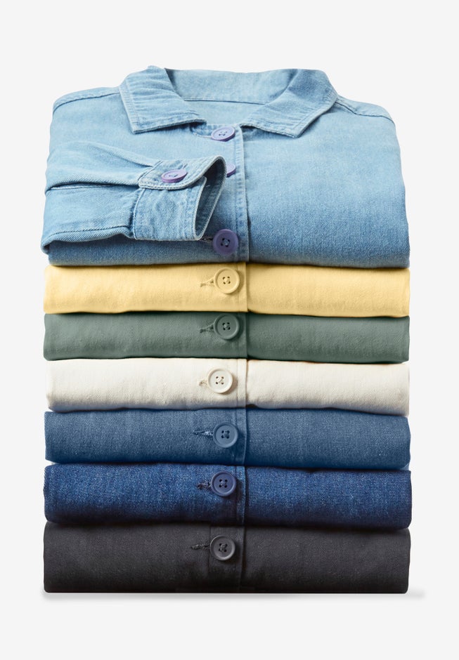 Back Pleated Denim Jacket
