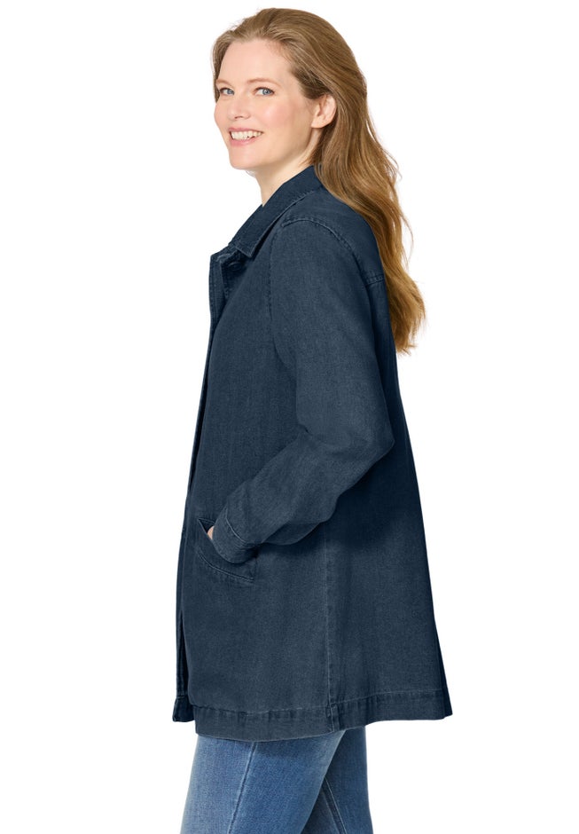 Pleat-Back Denim Jacket image number 2