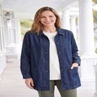 Pleat-Back Denim Jacket image number 0