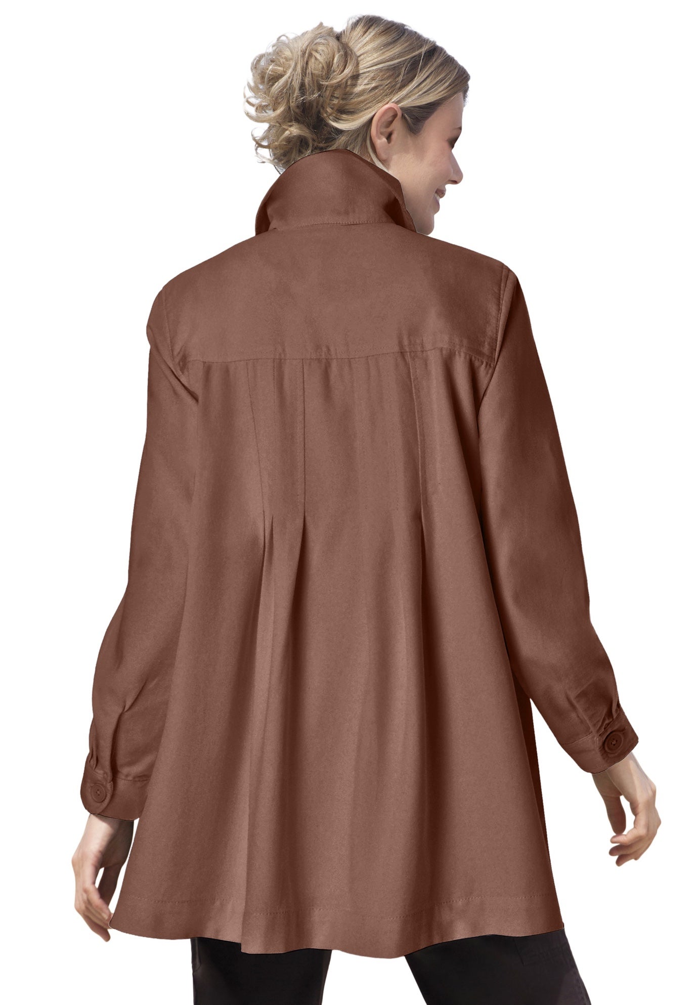Pleat-Back Denim Jacket image number 1