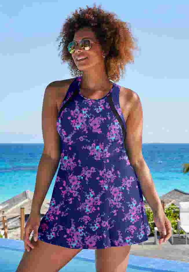 High Neck Two Piece Racerback Swimdress image number 0