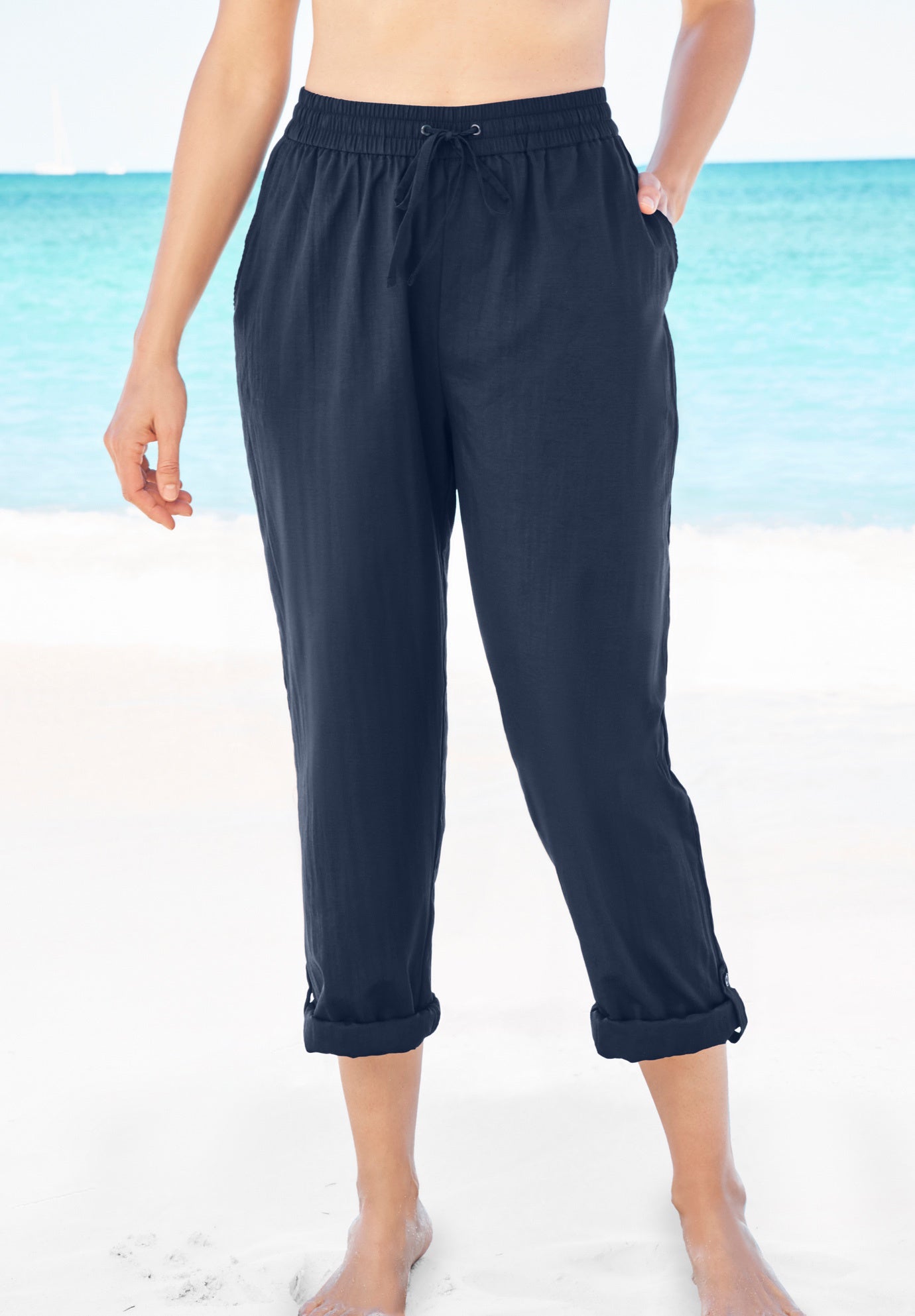 Taslon® Cover Up Roll-Up Pant image number 0