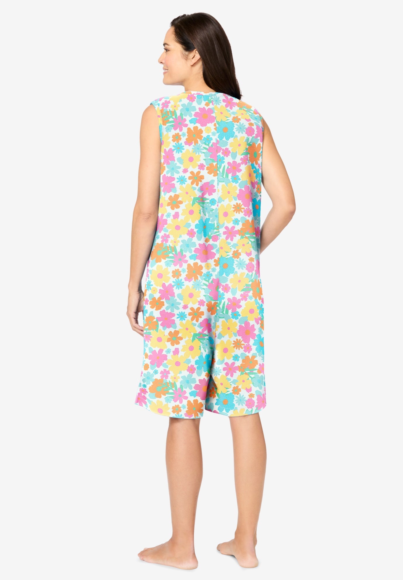 Zip-Front Terry Romper image number 1