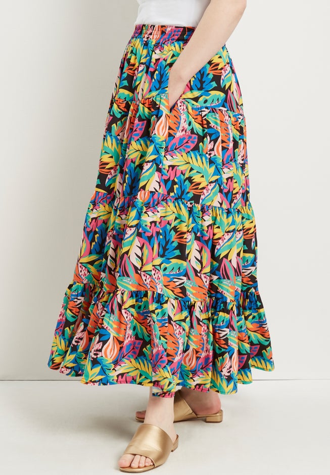 Tiered Midi Skirt image number 3