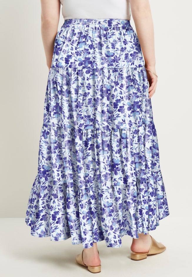 Tiered Midi Skirt image number 1