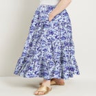 Tiered Midi Skirt image number null