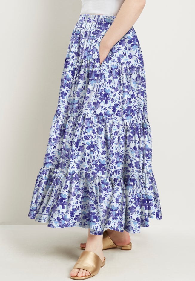 Tiered Midi Skirt image number 2