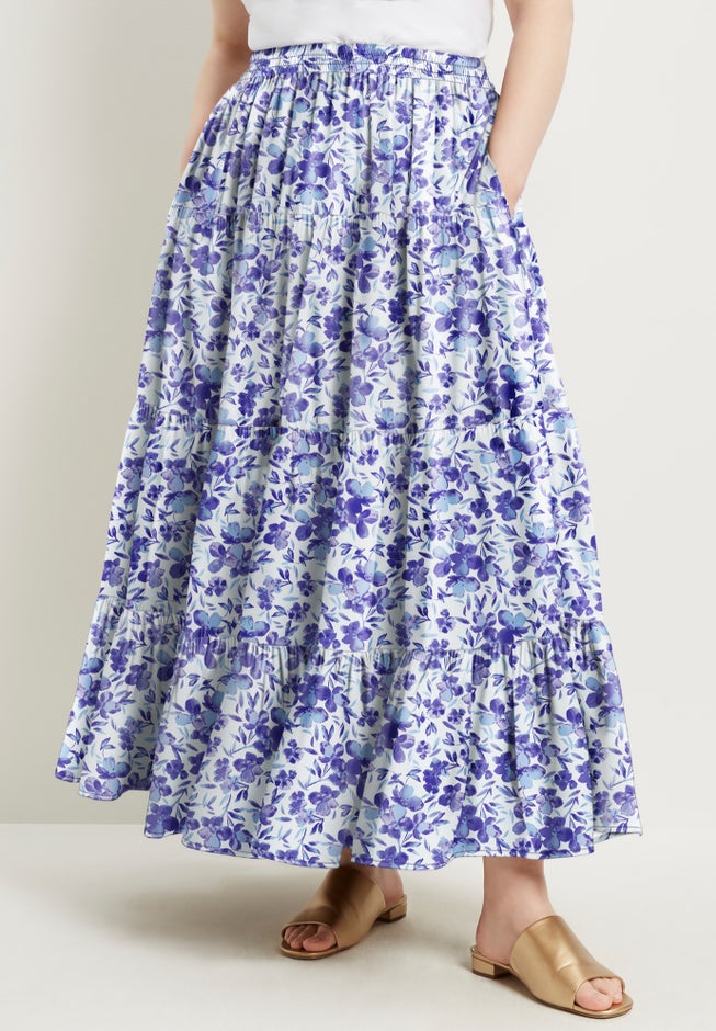 Tiered Midi Skirt image number 0