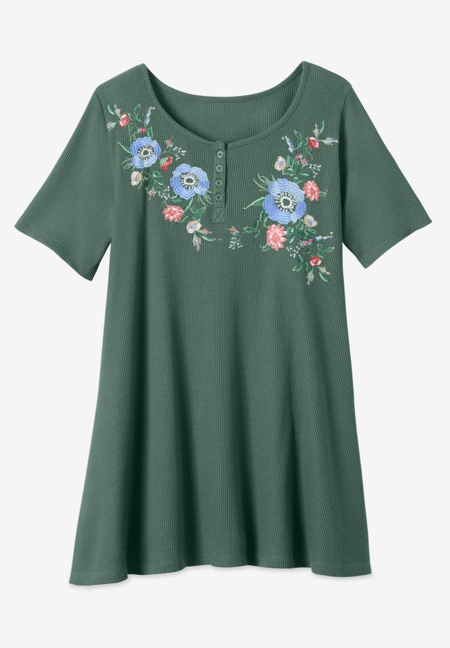 Embroidered Thermal Tunic image number 3