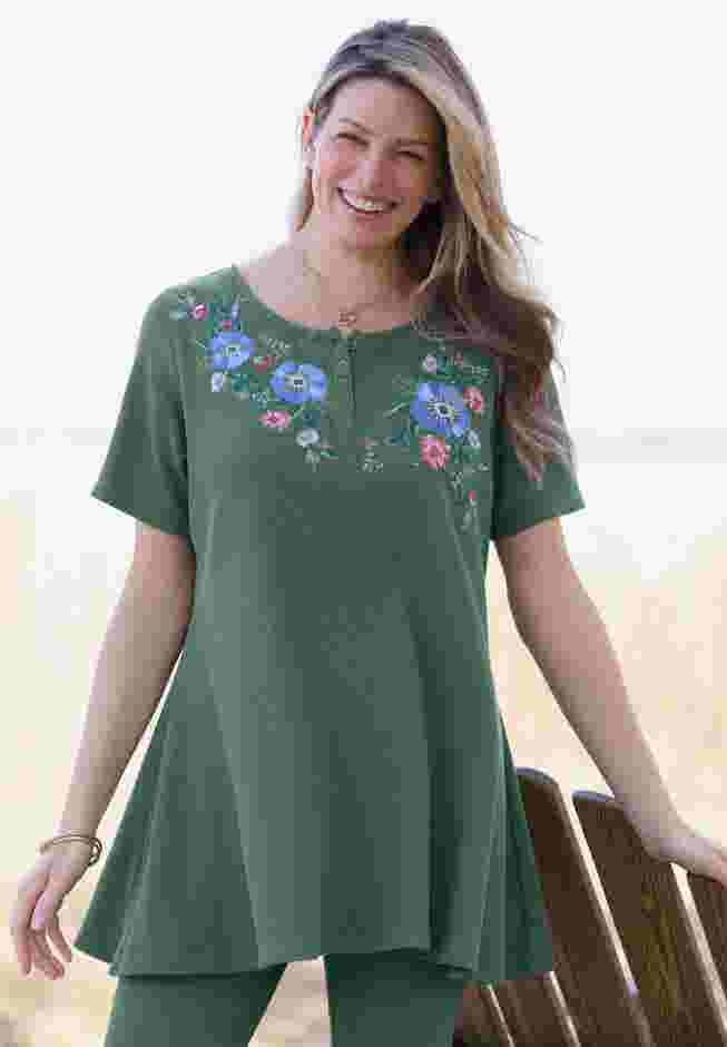 Embroidered Thermal Tunic image number 5