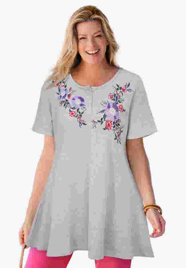 Embroidered Thermal Tunic image number 0
