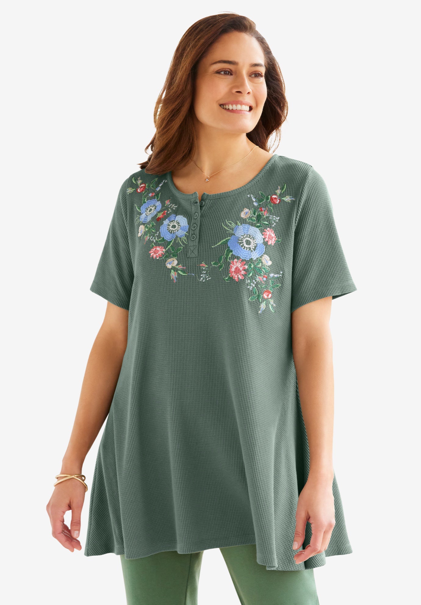 Embroidered Thermal Tunic image number 0