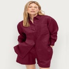 Linen-Blend Elastic Waist Shorts image number null