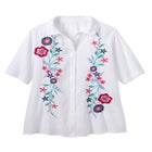 Embroidered Gauze Shirt image number null