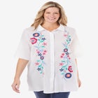 Embroidered Gauze Shirt image number null