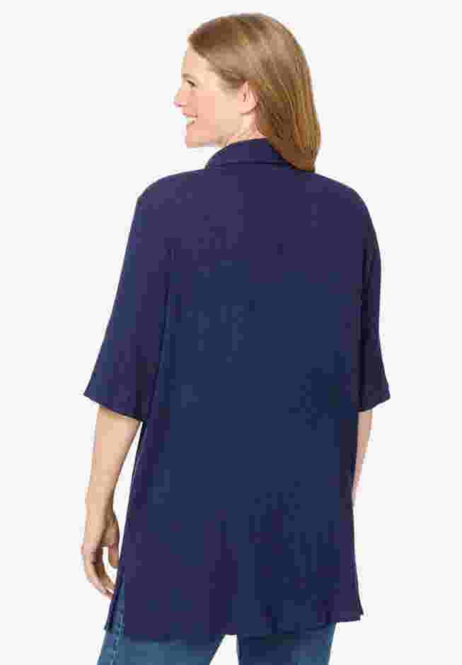 Embroidered Gauze Shirt image number 1