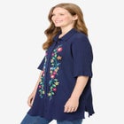 Embroidered Gauze Shirt image number null