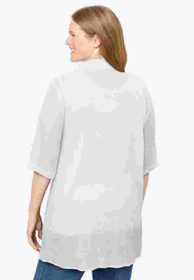 Embroidered Gauze Shirt image number 1