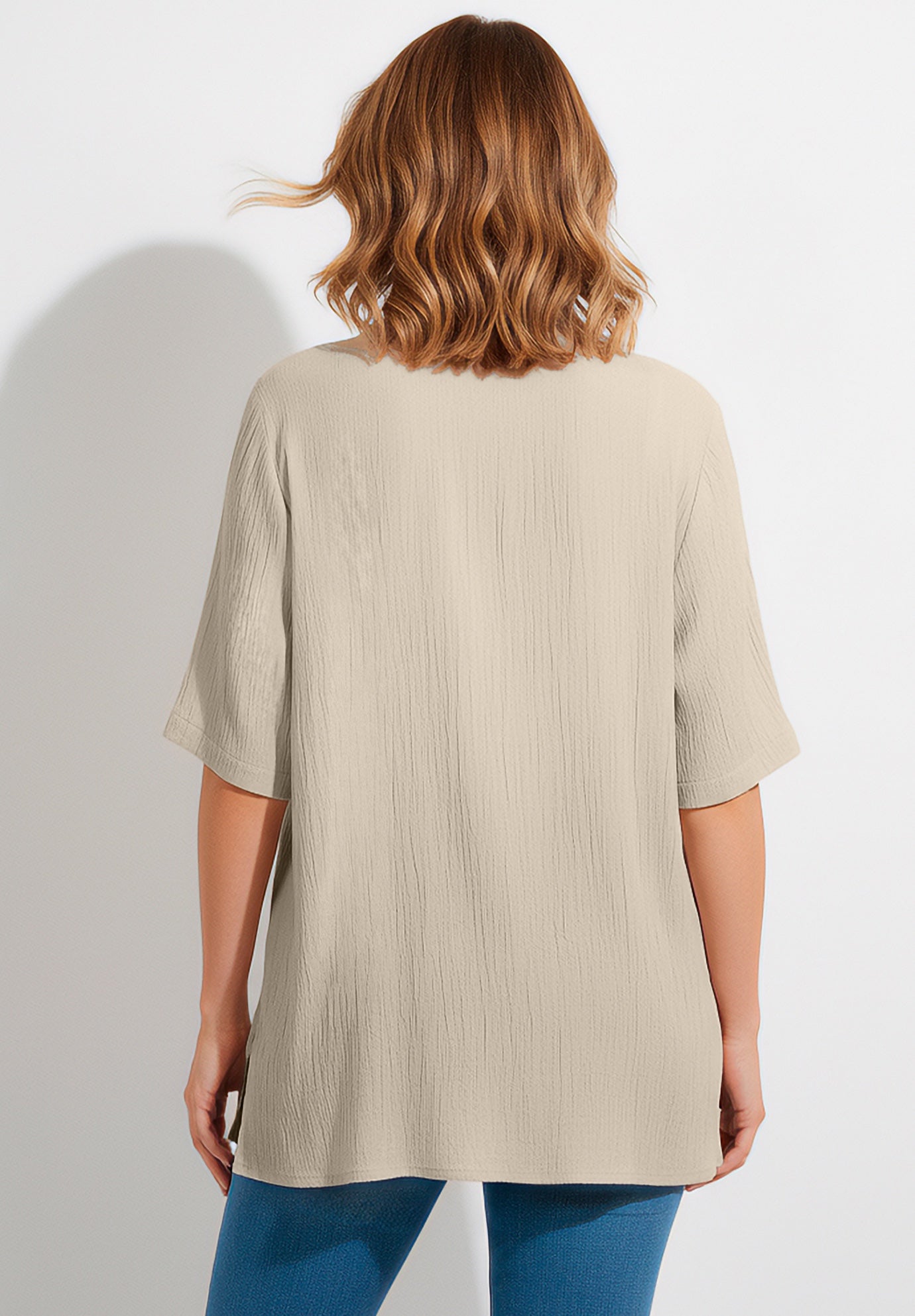 Embroidered Gauze Shirt image number 3