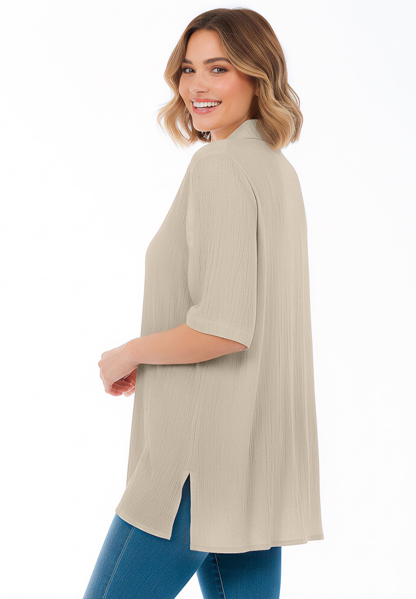 Embroidered Gauze Shirt image number 4