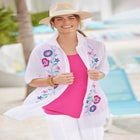 Embroidered Gauze Shirt image number null