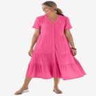 Gauze Tiered Dress image number null