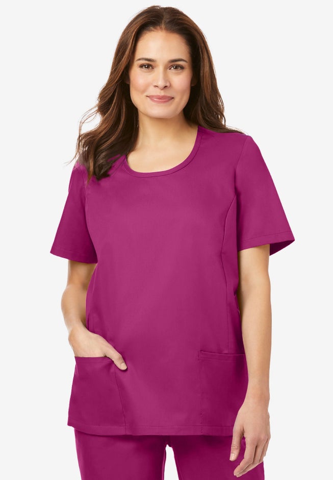 Scoopneck Scrub Top image number null