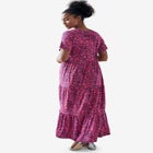 Short Sleeve Tiered Maxi Dress image number null
