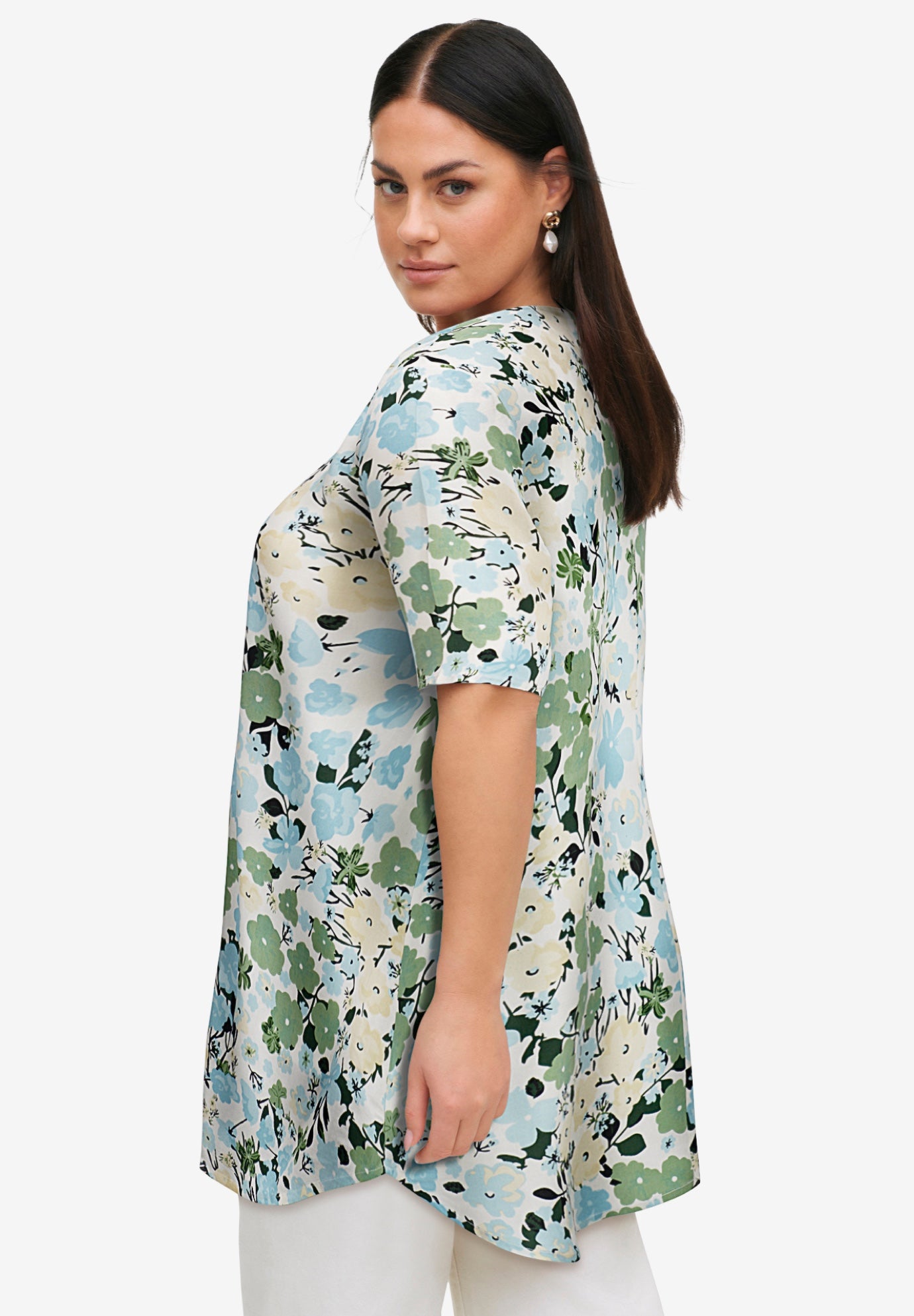 Short Sleeve Inverted Pleat Tunic image number 1