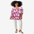 Button Front Crinkle Tunic image number null