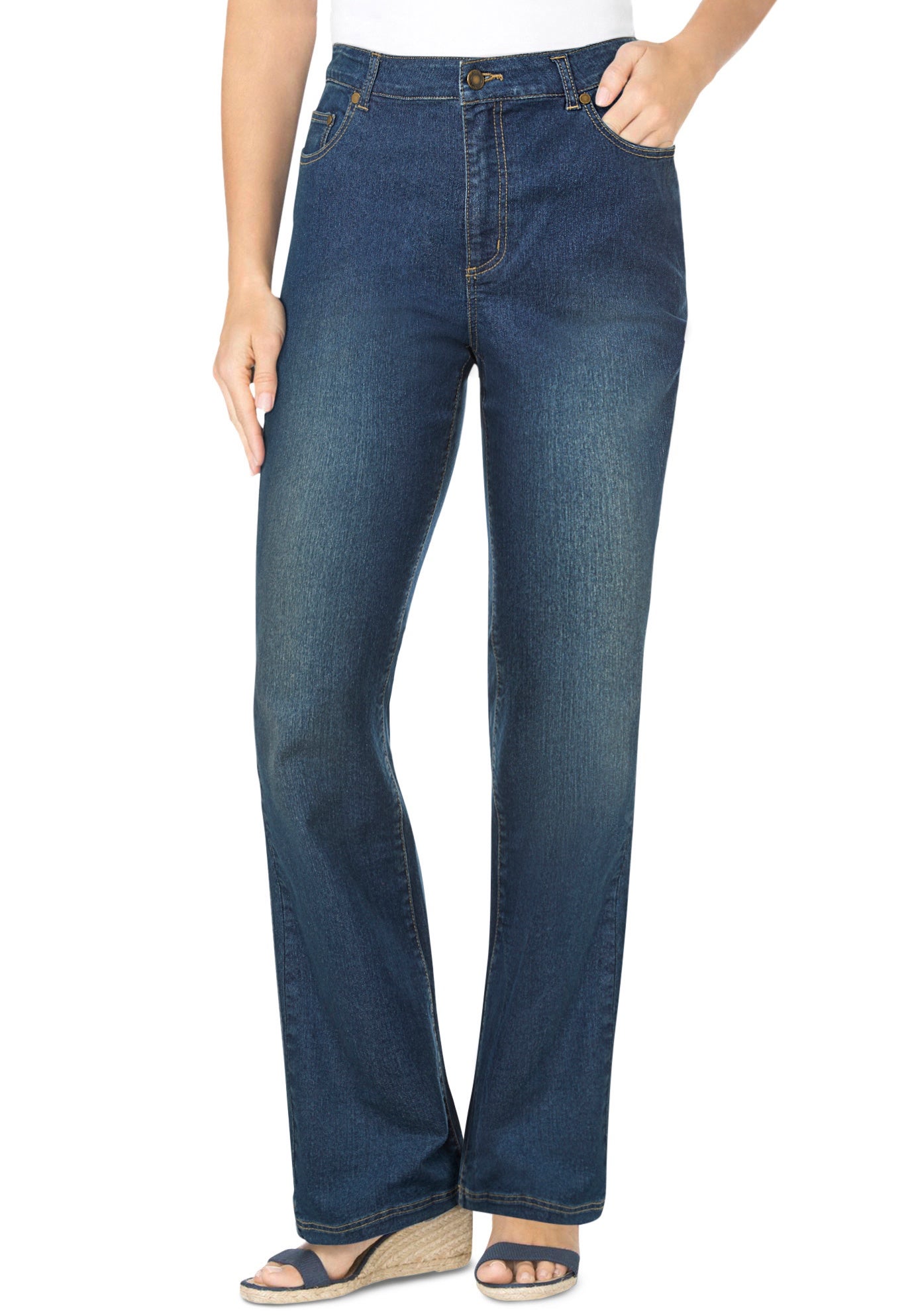 Stretch Denim Five-Pocket Bootcut Jeans image number 0