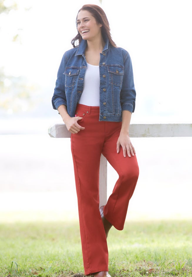 Stretch Denim Five-Pocket Bootcut Jeans image number 5