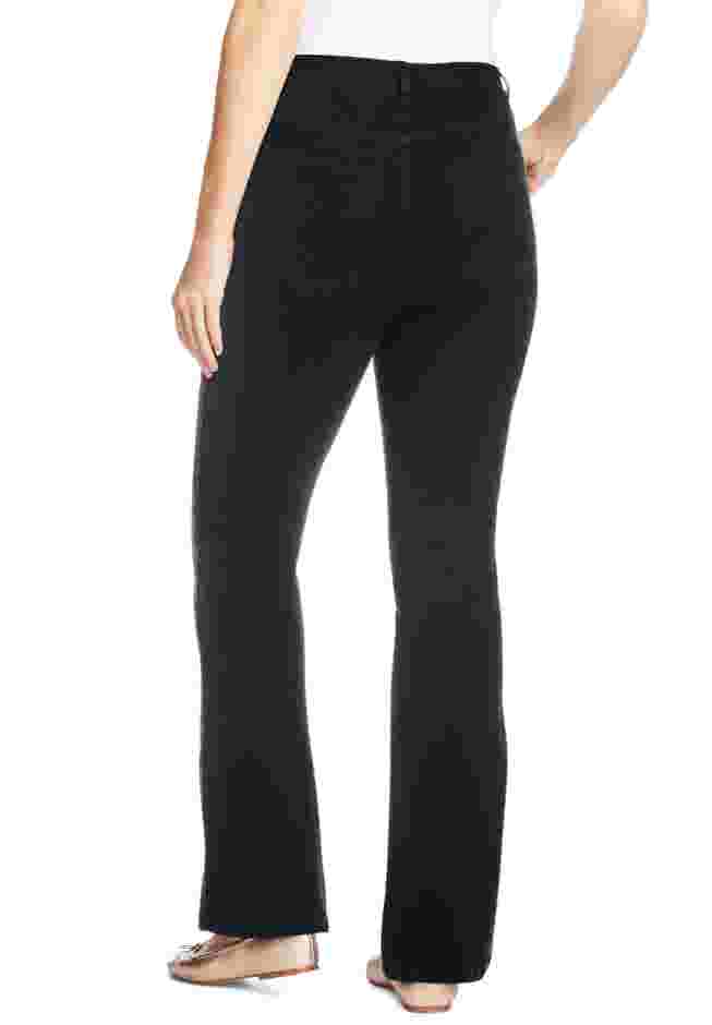 Womens Plus-Size Stretch Denim Five-Pocket Bootcut Jeans image number 1
